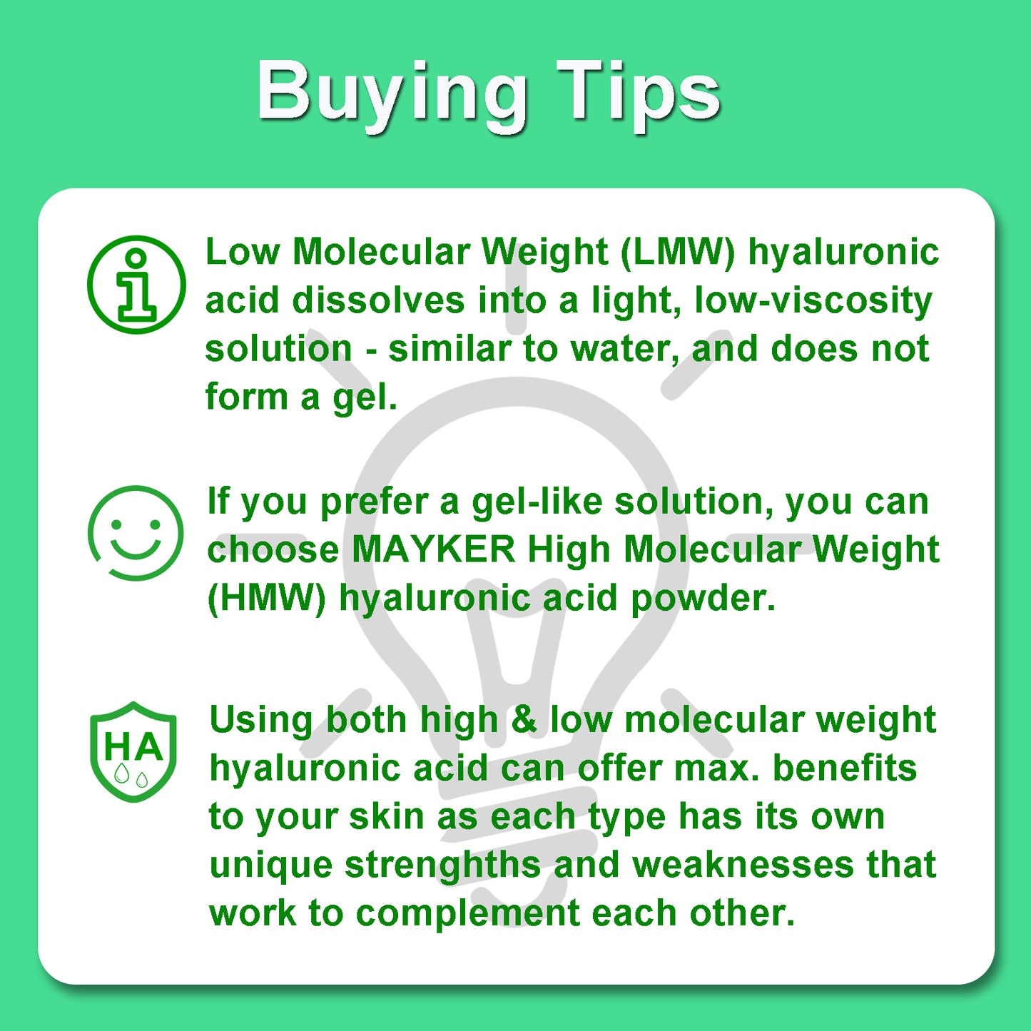 pure hyaluronic acid powder