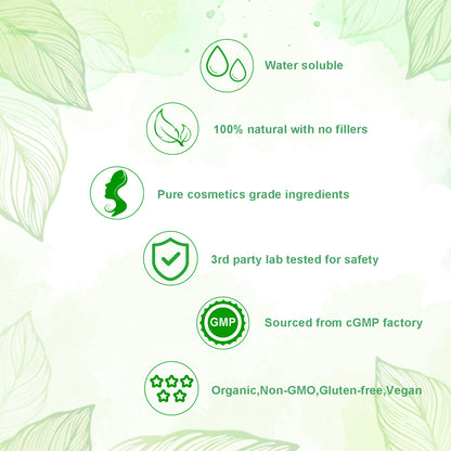 MAYKER Pure Centella Asiatica Extract Powder with Active Madecassoside and Asiaticoside B, Ideal for Enhancing DIY Skincare Formulations,Versatile Ingredient for Homemade Centella Asiatica Serums