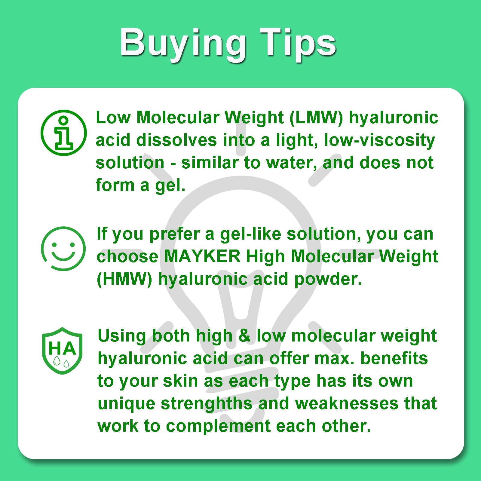 pure hyaluronic acid powder