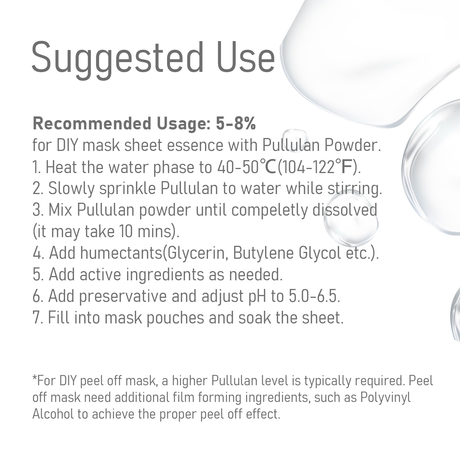 pullulan skin care products