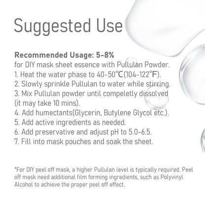 pullulan skin care products
